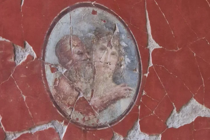 Afresco rostros en Herculano